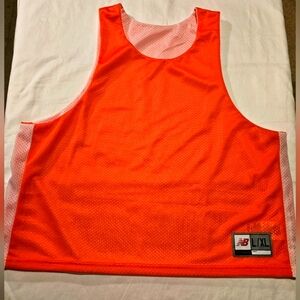 NB Sleeveless Workout Mesh Shirt Orange & White Size L/XL
